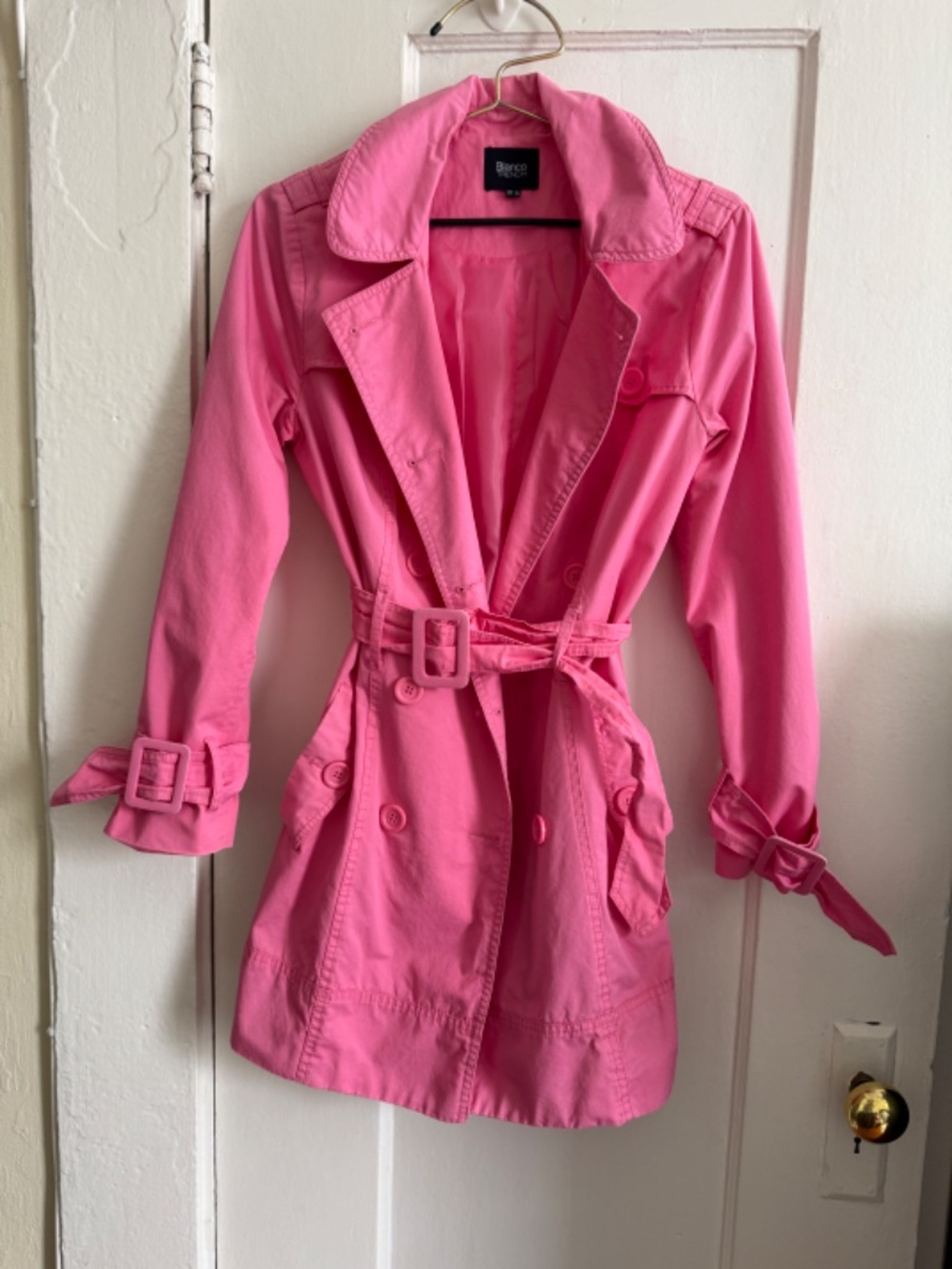 Blanco Pink Trench Coat